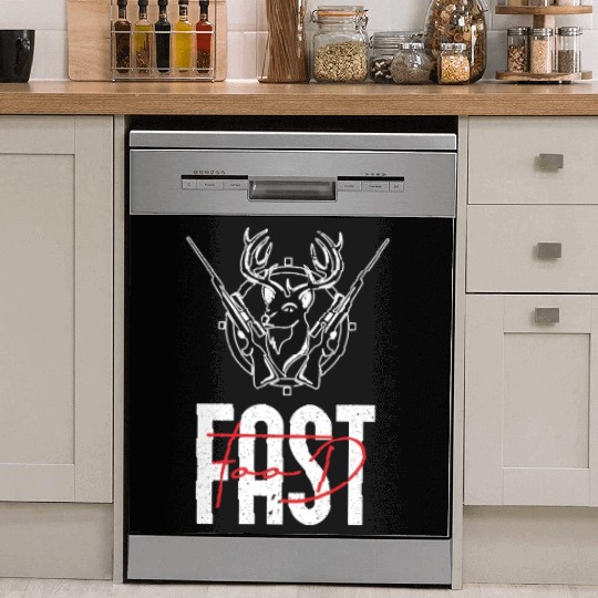 Fast Food Deer Hunting For Hunters Funny Deer Hunt Dish Washer Covers