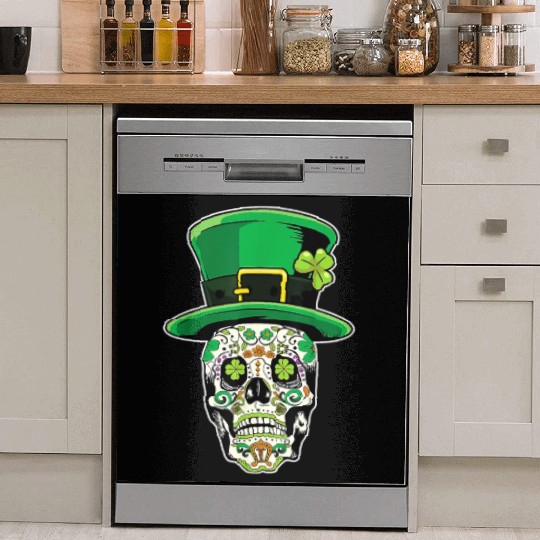Sugar Skull | St Patricks Day of the Dead Dish Washer Covers