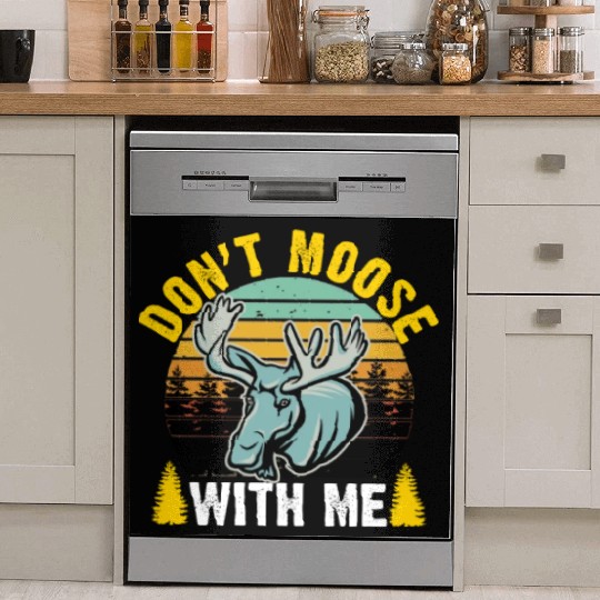 Retro - Don't Moose with Me Dish Washer Covers