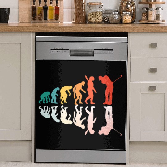 Human Evolution Band Golf Dish Washer Covers