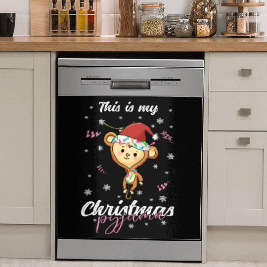 Winter Christmas Pyjama Monkey Dish Washer Covers