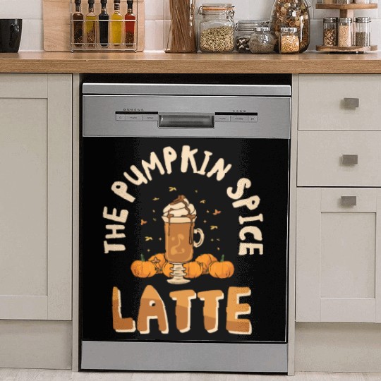 Pumpkin Spice Latte Halloween Coffee Lover Tarot Dish Washer Covers