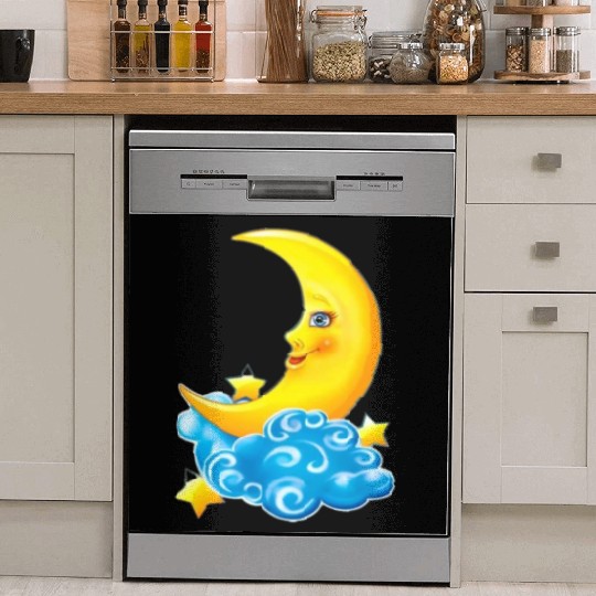 dessin de croissant de lune Dish Washer Covers