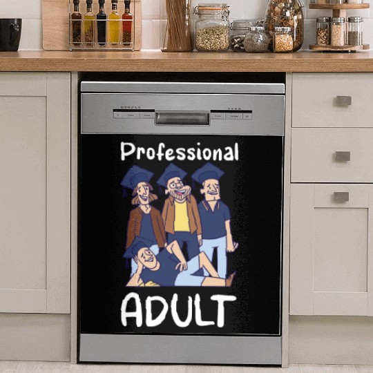 Professional Adult Graduate Graduated Adulting Dish Washer Covers