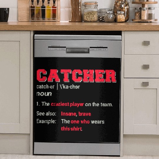 Baseball Catcher Softball Catcher Player Funny Def Dish Washer Covers