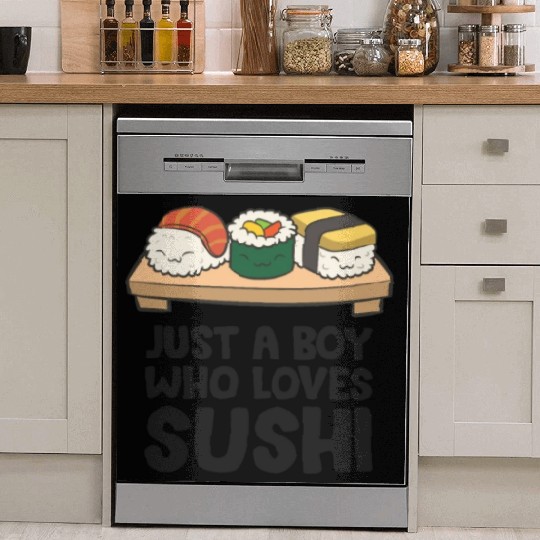 Just a Boy Who Loves Sushi Dish Washer Covers