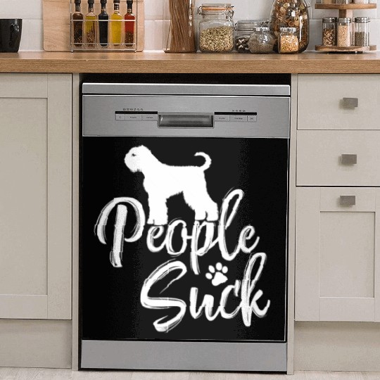 I Love My Black Russian Terrier - "People Suck" Dish Washer Covers