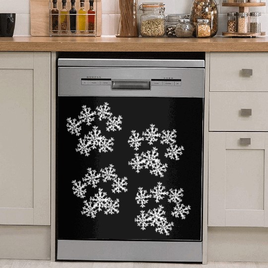 Snowflake Paw Prints Dish Washer Covers