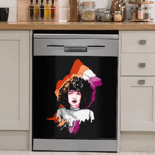 Afro Girl Gay Lesbian Flag Black History Melanin B Dish Washer Covers