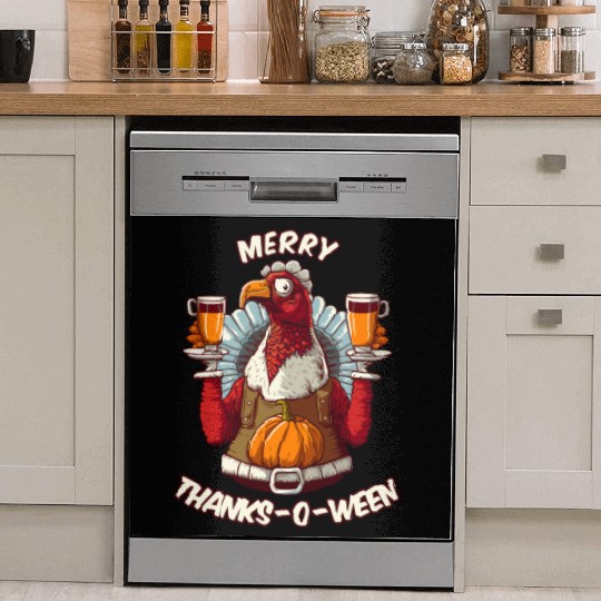 Funny Thanksgiving Halloween Christmas Turkey Dish Washer Covers