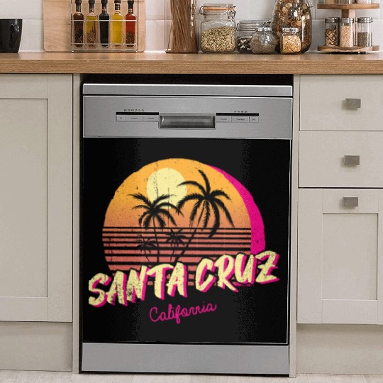 Retro Santa Cruz California Dish Washer Covers