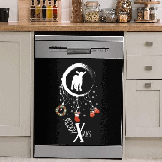 Winter dreamcatcher Christmas Lamb Dish Washer Covers