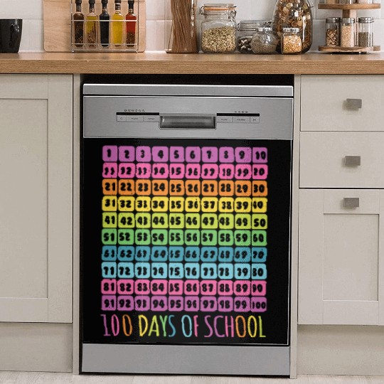 Number Student 100th Day 100 Days Of School Dish Washer Covers