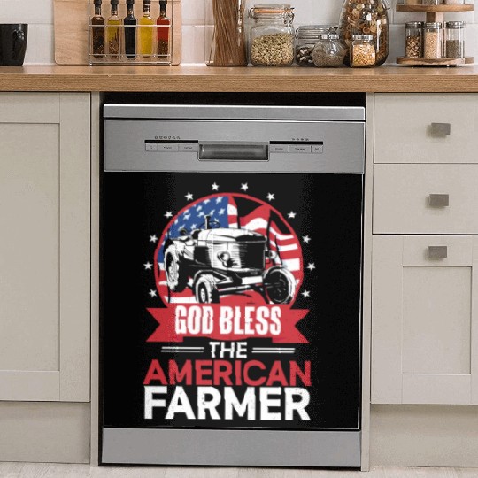 Farming Farmer Us American Flag Dish Washer Covers