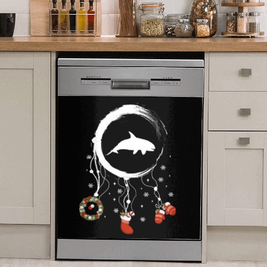 Winter dreamcatcher Christmas Orca Dish Washer Covers