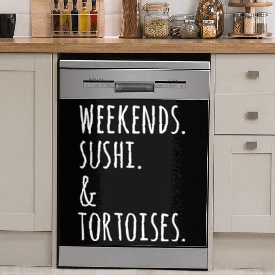 Weekends Sushi And Tortoises Dish Washer Covers