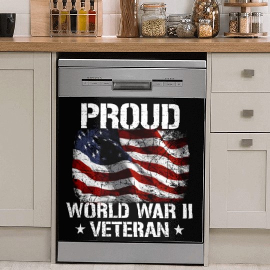 World War 2 Veteran Military Veteran USA Flag Dish Washer Covers