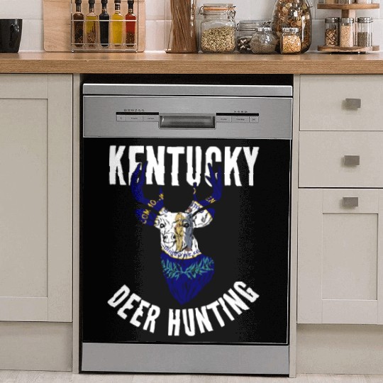 Kentucky Deer Hunting Buck Stag Hunter Dish Washer Covers