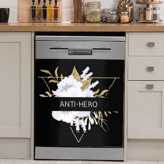 Anti-Hero Flower Text Gift Music Fan Lover Dish Washer Covers