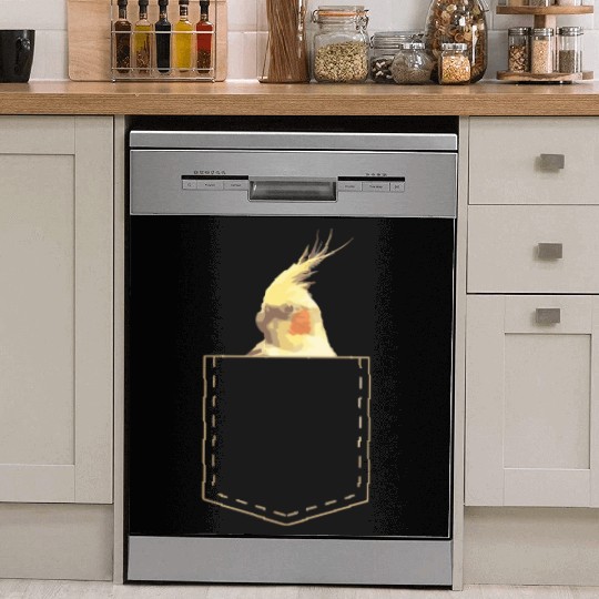Cute Cockatiel Funny Pocket Parrot Lover Dish Washer Covers