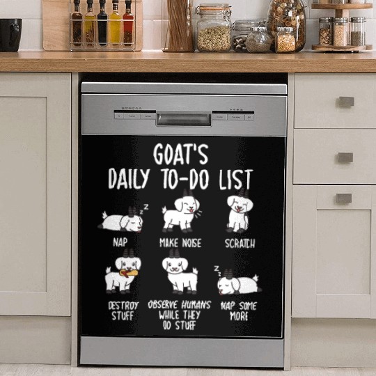 Goat Daily To Do List Dish Washer Covers