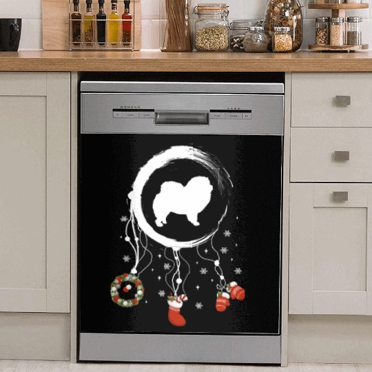 dog dreamcatcher Christmas Chow Chow Dish Washer Covers