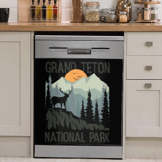 Grand Teton National Park Mountains Wilderness Dish Washer Covers