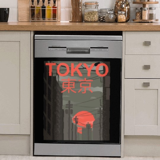 Tokyo Downtown 東京都 Japan City Japanese Sunset Sunr Dish Washer Covers