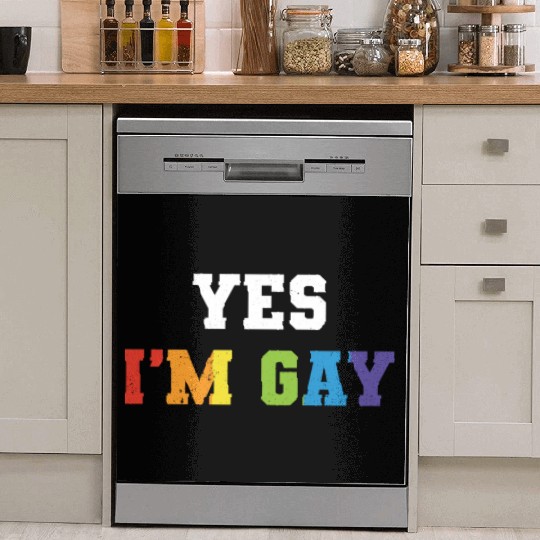 Yes I'm Gay Funny Confirmed LGBT Community Pride Dish Washer Covers