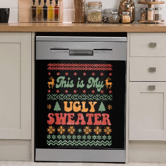 This is my ugly sweater sublimation Dish Washer Covers