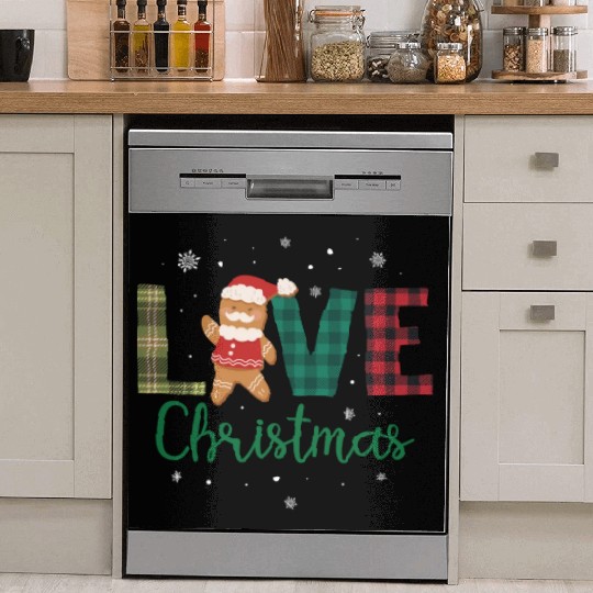 Gingerbread Santa Christmas Lover Dish Washer Covers