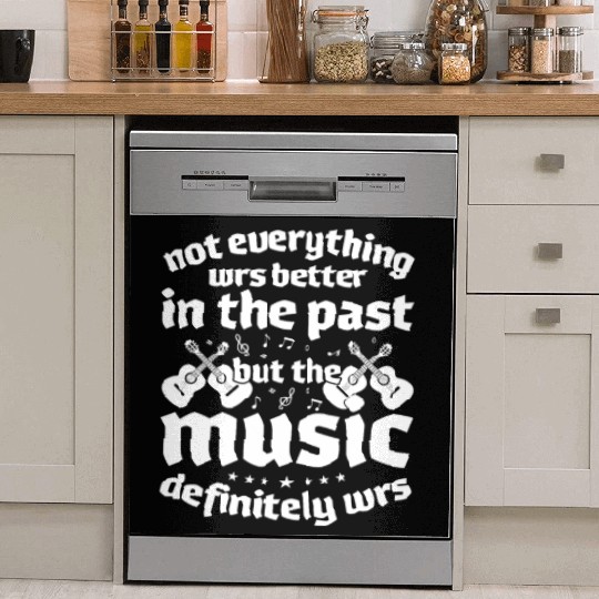 Retro Vintage 70s 80s Music Rock Guitar Dish Washer Covers