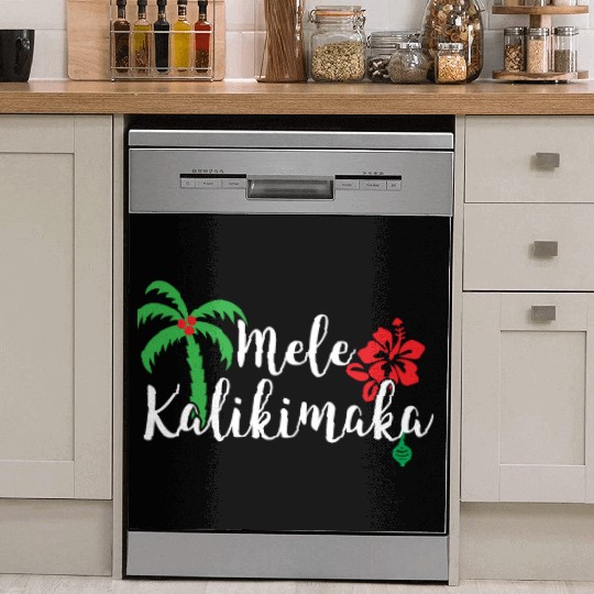 Mele Kalikimaka Hawaiian Merry Christmas Dish Washer Covers