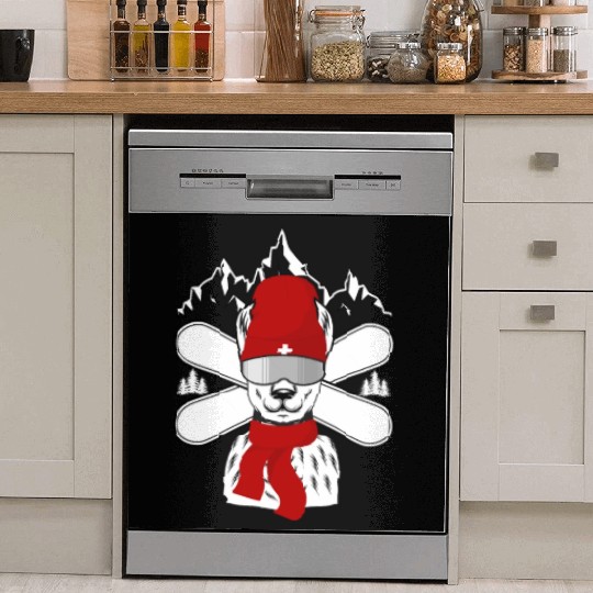 Winter sport snowboard ski mountains Dish Washer Covers
