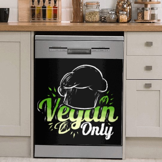 Chefs Hat Cooking Only Veggies For Vegetarian And Dish Washer Covers