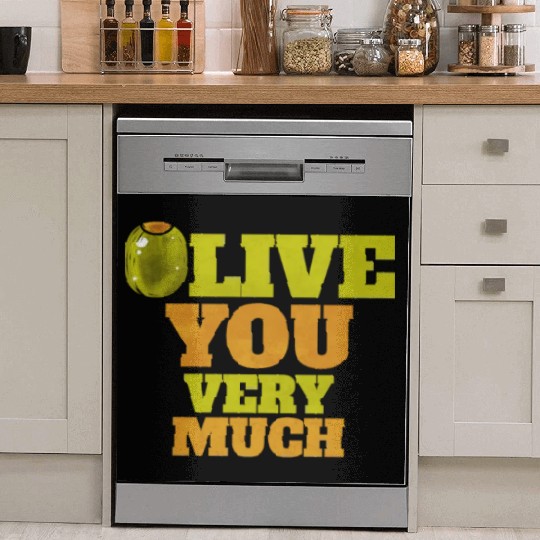 Olive I love You Very Much - Love Veggies Dish Washer Covers