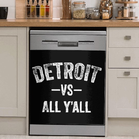 Detroit Vs All Y'All Funny Michigan Sports Dish Washer Covers