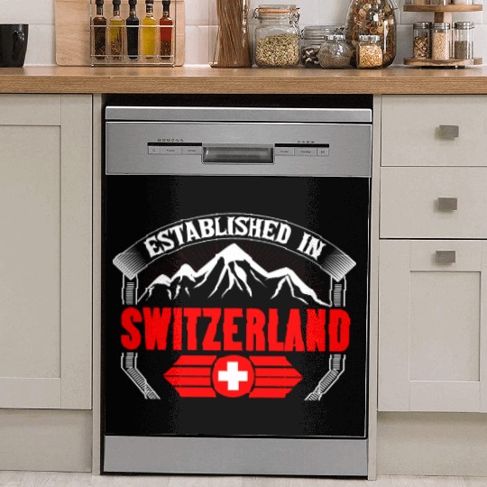 Switzerland Matterhorn Flag Gift Idea Dish Washer Covers