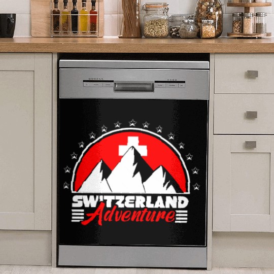 Switzerland Matterhorn Flag Gift Idea Dish Washer Covers