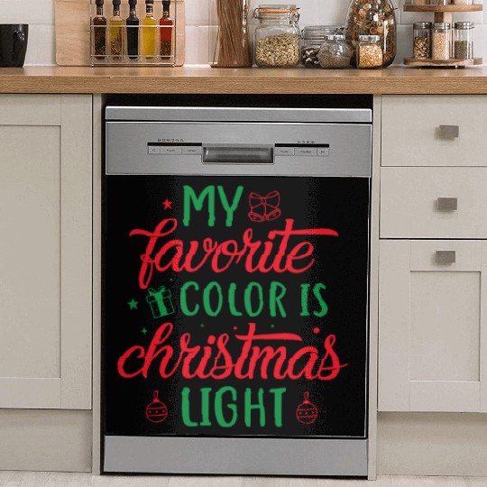My favorite color is christmas lights, Funny gift Dish Washer Covers