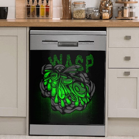 Iron Toxic Neon Wasp Design Dish Washer Covers