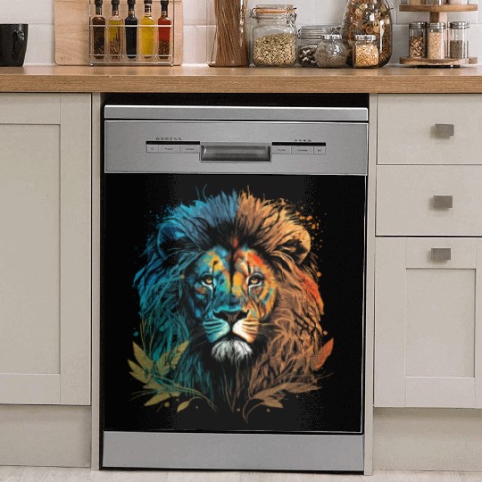 Two Face Lion Dish Washer Covers