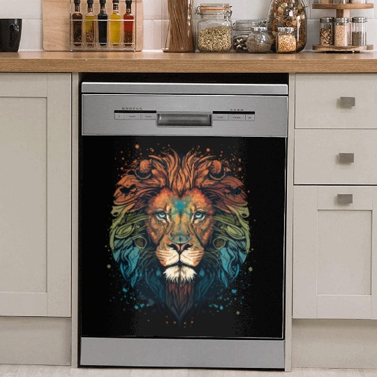 Mandala Lion Dish Washer Covers