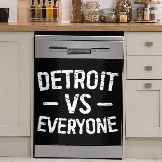 Detroit Vs Everyone Funny Michigan Dish Washer Covers