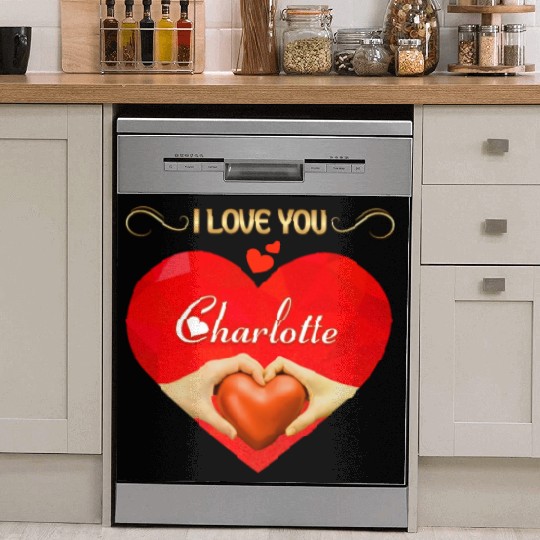 I love you Charlotte Dish Washer Covers