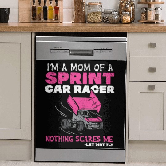 Mom Of A Sprint Car Racer Race Day Driver Mother P Dish Washer Covers