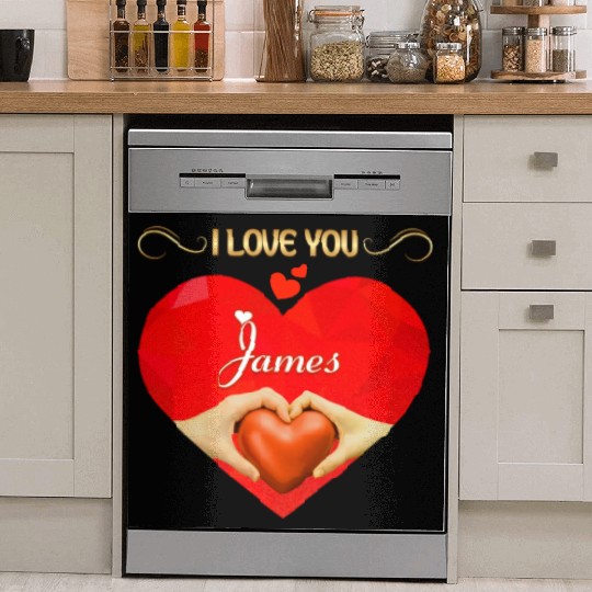 I love you James Dish Washer Covers