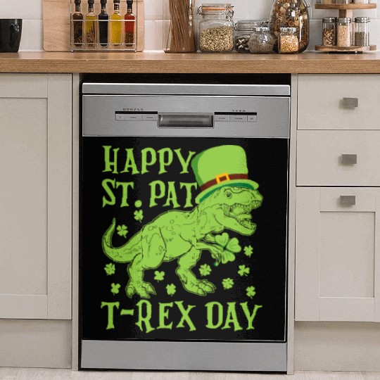 Happy St Pat Trex Day Dino St Patricks Day Toddler Dish Washer Covers
