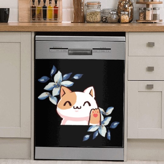 I am better with cats, Funny gifts cats, cat mom, Dish Washer Covers