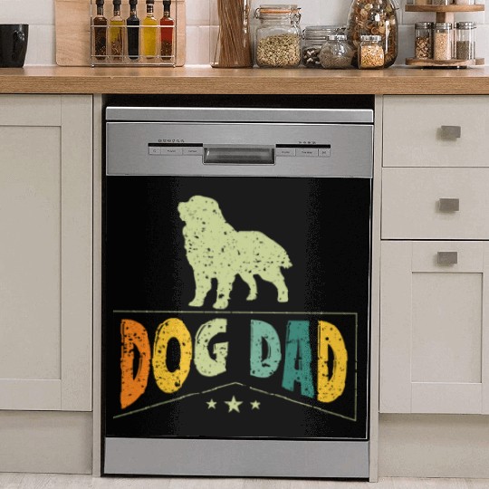 Dog Dad Cute Puppy Dog Owners Pet Lover Gift Ideas Dish Washer Covers